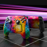 PlayVital for Steam Controller 2 Skin (3-Pack) - Protective Vinyl Decal Sticker Cover for Steam Controller Accessories, No Residue, Scratch-Resistant - Colorful Triangle - GCASC006