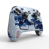 PlayVital for Steam Controller 2 Skin (3-Pack) - Protective Vinyl Decal Sticker Cover for Steam Controller Accessories, No Residue, Scratch-Resistant - Qinghua Porcelain Style - GCASC003