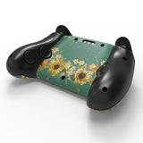 PlayVital for Steam Controller 2 Skin (3-Pack) - Protective Vinyl Decal Sticker Cover for Steam Controller Accessories, No Residue, Scratch-Resistant - Sunflowers - GCASC009