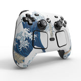 PlayVital for Steam Controller 2 Skin (3-Pack) - Protective Vinyl Decal Sticker Cover for Steam Controller Accessories, No Residue, Scratch-Resistant - The Great Wave - GCASC001
