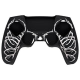 PlayVital Pure Series Carving Skull Dockable Model Anti-Slip Silicone Cover Skin with 6 Thumb Grip Caps for ps5 Controller Fits with Charging Station - EKPFL006