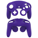 eXtremeRate Purple Replacement Faceplate Backplate with Buttons for Nintendo GameCube Controller - GCNP3006