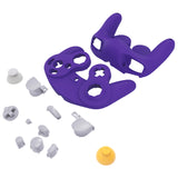 eXtremeRate Purple Replacement Faceplate Backplate with Buttons for Nintendo GameCube Controller - GCNP3006