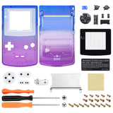 eXtremeRate IPS Ready Upgraded Gradient Translucent Bluebell GBC Replacement Shell Full Housing Cover w/ Buttons for Gameboy Color – Fit for GBC OSD IPS & Regular IPS & Standard LCD – Console & IPS Screen NOT Included - QCBP3015
