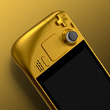 eXtremeRate Replacement Chrome Gold Full Set Shell with Buttons for Steam Deck LCD - QESDD001