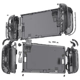 eXtremeRate DIY Replacement Full Set Shells with Buttons for Nintendo Switch 2 - Deluxe Version - Clear Slate Black - QGRNTM002