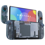 eXtremeRate DIY Replacement Full Set Shells with Buttons for Nintendo Switch 2 - Deluxe Version - Clear Glacier Blue - QGRNTM003