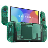 eXtremeRate DIY Replacement Full Set Shells with Buttons for Nintendo Switch 2 - Deluxe Version - Emerald Green - QGRNTM004