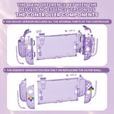 eXtremeRate DIY Replacement Full Set Shells with Buttons for Nintendo Switch 2 - Essence Version - Clear Atomic Purple - RHANTM001