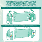 eXtremeRate DIY Replacement Full Set Shells with Buttons for Nintendo Switch 2 - Essence Version - Emerald Green - RHANTM004