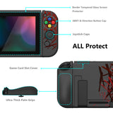 PlayVital ZealProtect Soft Protective Case for Nintendo Switch, Flexible Cover for Switch with Tempered Glass Screen Protector & Thumb Grips & ABXY Direction Button Caps - Clown Hahaha - RNSYV6035