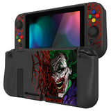 PlayVital ZealProtect Soft Protective Case for Nintendo Switch, Flexible Cover for Switch with Tempered Glass Screen Protector & Thumb Grips & ABXY Direction Button Caps - Clown Hahaha - RNSYV6035