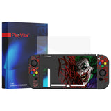 PlayVital ZealProtect Soft Protective Case for Nintendo Switch, Flexible Cover for Switch with Tempered Glass Screen Protector & Thumb Grips & ABXY Direction Button Caps - Clown Hahaha - RNSYV6035