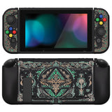 PlayVital ZealProtect Soft Protective Case for Nintendo Switch, Flexible Cover for Switch with Tempered Glass Screen Protector & Thumb Grips & ABXY Direction Button Caps - Totem of Kingdom - RNSYV6038