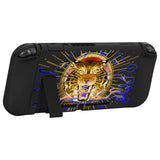 PlayVital ZealProtect Soft Protective Case for Nintendo Switch, Flexible Cover for Switch with Tempered Glass Screen Protector & Thumb Grips & ABXY Direction Button Caps - Tiger Tarot - RNSYV6042