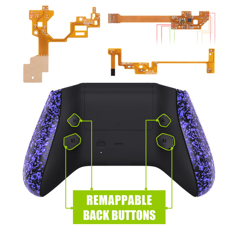 eXtremeRate Textured Purple HOPE Remappable Remap Kit for Xbox Series X / S Controller, Upgrade Boards & Redesigned Back Shell & Side Rails & Back Buttons for Xbox Core Controller - Controller NOT Included - RX3P3046