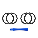Redesigned Octagonal Gated Sticks Accent Rings for eXtremeRate Luna Shell for PS5 Controller, Replacement Accessory for eXtremeRate Ghost Shell for PS4 Controller - Not for Standard Faceplate - Black - YNMP4M001
