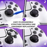 Redesigned Octagonal Gated Sticks Accent Rings for eXtremeRate Luna Shell for PS5 Controller, Replacement Accessory for eXtremeRate Ghost Shell for PS4 Controller - Not for Standard Faceplate - Black - YNMP4M001