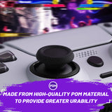Redesigned Octagonal Gated Sticks Accent Rings for eXtremeRate Luna Shell for PS5 Controller, Replacement Accessory for eXtremeRate Ghost Shell for PS4 Controller - Not for Standard Faceplate - Black - YNMP4M001