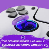 Redesigned Octagonal Gated Sticks Accent Rings for eXtremeRate Luna Shell for PS5 Controller, Replacement Accessory for eXtremeRate Ghost Shell for PS4 Controller - Not for Standard Faceplate - Black - YNMP4M001