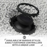 Redesigned Octagonal Gated Sticks Accent Rings for eXtremeRate Luna Shell for PS5 Controller, Replacement Accessory for eXtremeRate Ghost Shell for PS4 Controller - Not for Standard Faceplate - Black - YNMP4M001