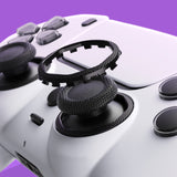 Redesigned Octagonal Gated Sticks Accent Rings for eXtremeRate Luna Shell for PS5 Controller, Replacement Accessory for eXtremeRate Ghost Shell for PS4 Controller - Not for Standard Faceplate - Black - YNMP4M001