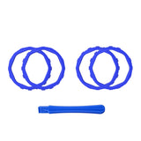 Redesigned Octagonal Gated Sticks Accent Rings for eXtremeRate Luna Shell for PS5 Controller, Replacement Accessory for eXtremeRate Ghost Shell for PS4 Controller - Not for Standard Faceplate - Blue - YNMP4M004