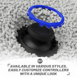 Redesigned Octagonal Gated Sticks Accent Rings for eXtremeRate Luna Shell for PS5 Controller, Replacement Accessory for eXtremeRate Ghost Shell for PS4 Controller - Not for Standard Faceplate - Blue - YNMP4M004
