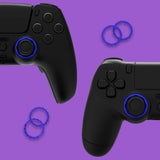 Redesigned Octagonal Gated Sticks Accent Rings for eXtremeRate Luna Shell for PS5 Controller, Replacement Accessory for eXtremeRate Ghost Shell for PS4 Controller - Not for Standard Faceplate - Blue - YNMP4M004