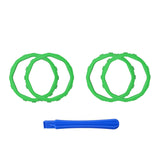 Redesigned Octagonal Gated Sticks Accent Rings for eXtremeRate Luna Shell for PS5 Controller, Replacement Accessory for eXtremeRate Ghost Shell for PS4 Controller - Not for Standard Faceplate - Green - YNMP4M006