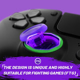 Redesigned Octagonal Gated Sticks Accent Rings for eXtremeRate Luna Shell for PS5 Controller, Replacement Accessory for eXtremeRate Ghost Shell for PS4 Controller - Not for Standard Faceplate - Green - YNMP4M006
