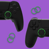 Redesigned Octagonal Gated Sticks Accent Rings for eXtremeRate Luna Shell for PS5 Controller, Replacement Accessory for eXtremeRate Ghost Shell for PS4 Controller - Not for Standard Faceplate - Green - YNMP4M006