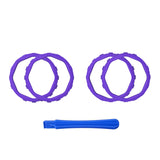 Redesigned Octagonal Gated Sticks Accent Rings for eXtremeRate Luna Shell for PS5 Controller, Replacement Accessory for eXtremeRate Ghost Shell for PS4 Controller - Not for Standard Faceplate - Purple - YNMP4M005