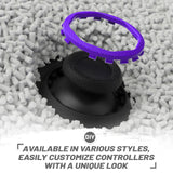Redesigned Octagonal Gated Sticks Accent Rings for eXtremeRate Luna Shell for PS5 Controller, Replacement Accessory for eXtremeRate Ghost Shell for PS4 Controller - Not for Standard Faceplate - Purple - YNMP4M005