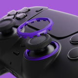 Redesigned Octagonal Gated Sticks Accent Rings for eXtremeRate Luna Shell for PS5 Controller, Replacement Accessory for eXtremeRate Ghost Shell for PS4 Controller - Not for Standard Faceplate - Purple - YNMP4M005