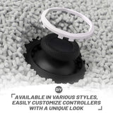 Redesigned Octagonal Gated Sticks Accent Rings for eXtremeRate Luna Shell for PS5 Controller, Replacement Accessory for eXtremeRate Ghost Shell for PS4 Controller - Not for Standard Faceplate - White - YNMP4M002