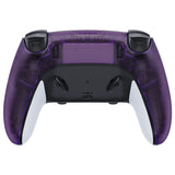 eXtremeRate Clear Atomic Purple Custom Back Housing Bottom Shell Compatible with ps5 Edge Controller, DIY Replacement Back Shell Cover Compatible with ps5 Edge Controller - DQZEGM001
