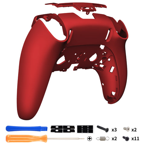 eXtremeRate Scarlet Red Custom Back Housing Bottom Shell Compatible with ps5 Edge Controller, DIY Replacement Back Shell Cover Compatible with ps5 Edge Controller - DQZEGP001
