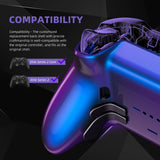 eXtremeRate Replacement Bottom Shell Case for Xbox Elite Series 2 Controller, Custom Chameleon Purple Blue Back Housing Shell Cover for Xbox Elite Series 2 Core Wireless Controller Model 1797 - WITHOUT Controller  - XDHE2P004