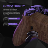 eXtremeRate Replacement Bottom Shell Case for Xbox Elite Series 2 Controller, Custom Wood Grain Back Housing Shell Cover for Xbox Elite Series 2 Core Wireless Controller Model 1797 - WITHOUT Controller - XDHE2S001