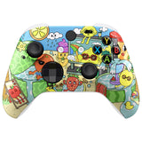 eXtremeRate Fruity Party Replacement Part Faceplate, Soft Touch Grip Housing Shell Case for Xbox Series S & Xbox Series X Controller Accessories - Controller NOT Included - FX3R010