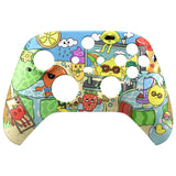 eXtremeRate Fruity Party Replacement Part Faceplate, Soft Touch Grip Housing Shell Case for Xbox Series S & Xbox Series X Controller Accessories - Controller NOT Included - FX3R010