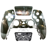 eXtremeRate Armored Mercenary Front Housing Shell Compatible with ps5 Controller BDM-010/020/030/040, DIY Replacement Shell Custom Touch Pad Cover Compatible with ps5 Controller - ZPFR011G3