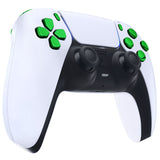 eXtremeRate Replacement D-pad R1 L1 R2 L2 Triggers Share Options Face Buttons, Chrome Green Full Set Buttons Compatible with ps5 Controller BDM-030 - Controller NOT Included - JPF2006G3