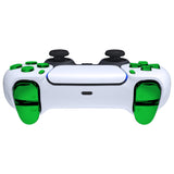 eXtremeRate Replacement D-pad R1 L1 R2 L2 Triggers Share Options Face Buttons, Chrome Green Full Set Buttons Compatible with ps5 Controller BDM-030 - Controller NOT Included - JPF2006G3