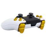 eXtremeRate Replacement D-pad R1 L1 R2 L2 Triggers Share Options Home Face Buttons Compatible with ps5 Edge Controller, Chrome Gold Full Set Buttons Compatible with ps5 Edge Controller - JXTEGD001