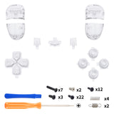 eXtremeRate Replacement D-pad R1 L1 R2 L2 Triggers Share Options Home Face Buttons Compatible with ps5 Edge Controller, Clear Full Set Buttons Compatible with ps5 Edge Controller - JXTEGM002
