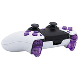 eXtremeRate Replacement D-pad R1 L1 R2 L2 Triggers Share Options Home Face Buttons Compatible with ps5 Edge Controller, Clear Atomic Purple Full Set Buttons Compatible with ps5 Edge Controller - JXTEGM001