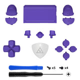 eXtremeRate Replacement D-pad R1 L1 R2 L2 Triggers Touchpad Action Home Share Options Buttons, Purple Full Set Buttons Repair Kits with Tool for PS4 Slim PS4 Pro CUH-ZCT2 Controller - SP4J0422