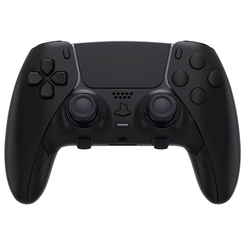 eXtremeRate Black Full Set Housing Shell with Buttons Touchpad Cover Compatible with ps5 Edge Controller, Custom Replacement Decorative Trim Shell Front Back Plates Compatible with ps5 Edge Controller - QRHEGP006